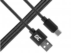 Kabel Draht, Green Cell USB-C, nylon 1m