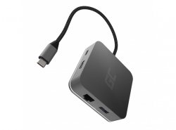Dokovacia stanica, adaptér, Green Cell GC HUB2 USB-C 6 v 1 (USB 3.0 HDMI Ethernet USB-C) pre Apple MacBook, Dell XPS a ďalšie
