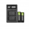 Batéria Green Cell Cell® 2x NP-500 a nabíjačka batérií BC-V615 pre Sony A58, A57, A65, A77, A99, A900, A700, A580