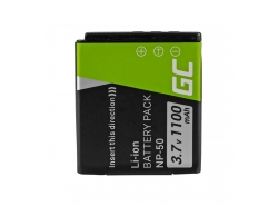 Batéria Green Cell NP-50 pre FujiFilm FinePix X10 X20 XP100 XP110 XP150 F660EXR F770EXR REAL 3D W3 XF1 3.7V 750mAh