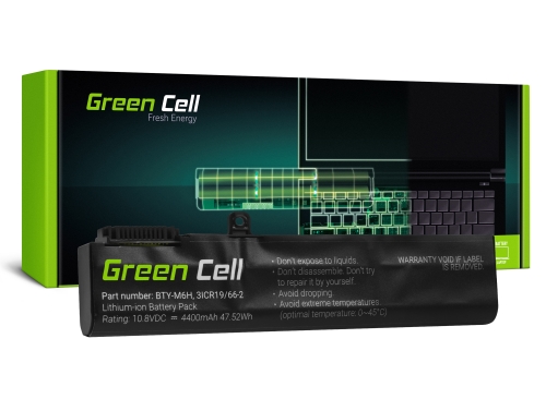 Batéria Green Cell BTY-M6H pre MSI GE62 GE63 GE72 GE73 GE75 GL62 GL63 GL73 GL65 GL72 GP62 GP63 GP72 GP73 GV62 GV72 PE60 PE70
