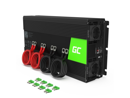 Napájací menič Green Cell ® 2000W / 4000W, napájací menič 12 V až 230 V USB