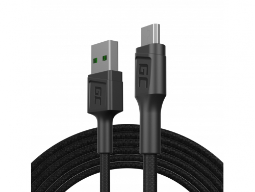 Green Cell GC PowerStream USB -A - kábel Micro USB 120 cm, rýchle nabíjanie Ultra Charge, QC 3.0