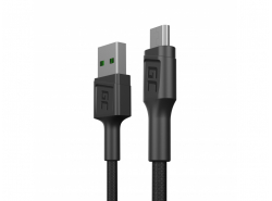 Kábel Green Cell GC PowerStream USB-A - Micro USB 30 cm, rýchle nabíjanie Ultra Charge, QC 3.0