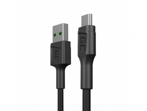 Kábel Micro USB 30cm Green Cell PowerStream s rýchlym nabíjaním, Ultra Charge, Quick Charge 3.0