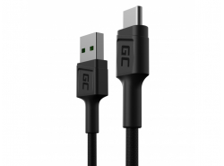 Kábel Green Cell GC PowerStream USB-A-USB-C 30 cm, rýchle nabíjanie Ultra Charge, QC 3.0