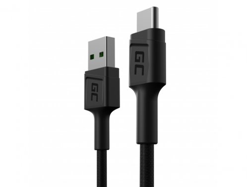 Kábel USB-C Typ C 30cm Green Cell PowerStream s rýchlym nabíjaním, Ultra Charge, Quick Charge 3.0