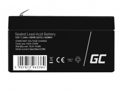 Green Cell Cell® Batterie AGM VRLA 12V 1.3 Ah
