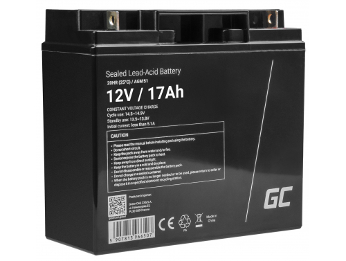 Green Cell Cell® Batterie AGM 12V 18Ah