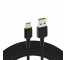 USB kábel Green Cell GC Ray - USB -C 200 cm, zelená LED, rýchle nabíjanie Ultra Charge, QC 3.0