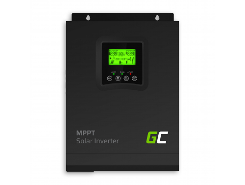 Solárny invertor Prevodník Off Grid so solárnou nabíjačkou MPPT Green Cell 12VDC 230VAC 1000VA / 1000W Čistá sínusová vlna