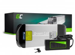 Green Cell Bateria pre Elektrický Bicykel 36V 15Ah 540Wh Rear Rack Ebike 2 Pin na Prophete, Mifa, Curtis s Nabíjačkou