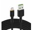 USB kábel Green Cell GC Ray - Micro USB 120 cm, oranžová LED, rýchle nabíjanie Ultra Charge, QC3.0