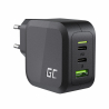 Green Cell Nabíjačka sieťová 65W GaN GC PowerGan pre notebook, MacBook, Iphone, tablet, Nintendo Switch - 2x USB-C, 1x USB-A