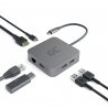 Adaptér HUB USB-C Green Cell 6 v 1 (3xUSB 3.0 HDMI 4K Ethernet) pre Apple MacBook Pro, Air, Asus, Dell XPS, HP, Lenovo X1