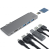 Adaptér HUB USB-C Green Cell 8 v 1 (Thunderbolt 3 HDMI USB SD microSD) pre MacBook Pro 13