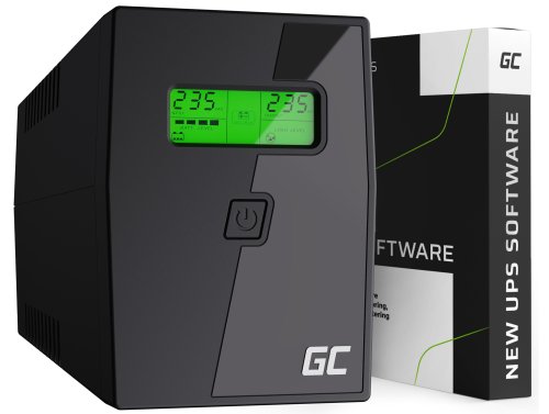 Green Cell Neprerušiteľný Zdroj Napájania UPS 600VA 360W s LCD displejom + Nová Aplikácia