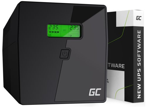 Green Cell Neprerušiteľný Zdroj Napájania UPS 1000VA 600W s LCD displejom + Nová Aplikácia