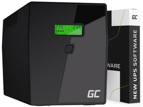 Green Cell Neprerušiteľný Zdroj Napájania UPS 1500VA 900W s LCD displejom + Nová Aplikácia