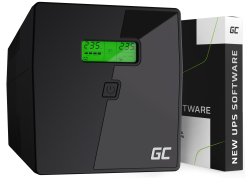 Green Cell Neprerušiteľný Zdroj Napájania UPS 1000VA 700W s LCD displejom Čistý Sínusoid + Nová Aplikácia