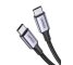 Kábel USB-C na USB-C UGREEN 100W, 300 cm, Rýchle nabíjanie QC3.0, PD, Vysoká kvalita spracovania, Čierno-strieborná farba