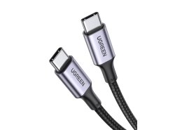 Kábel USB-C na USB-C UGREEN 100W, 300 cm, Rýchle nabíjanie QC3.0, PD, Vysoká kvalita spracovania, Čierno-strieborná farba