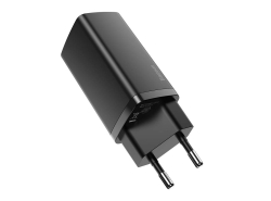 Baseus GaN2 Lite Mains Charger, USB + USB-C, 65 W, EU
