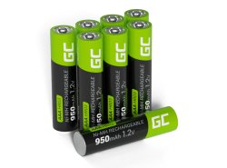 8x akumlátory AAA R3 950mAh Ni-Mh dobíjateľné batérie Green Cell