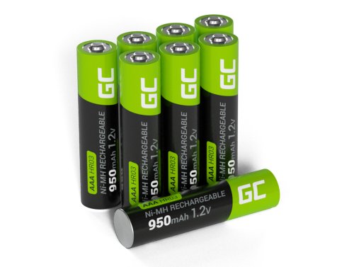 8x akumlátory AAA R3 950mAh Ni-Mh dobíjateľné batérie Green Cell