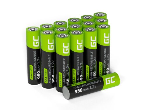 16x akumlátory AAA R3 950mAh Ni-Mh dobíjateľné batérie Green Cell