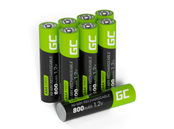 8x akumlátory AAA R3 800mAh Ni-Mh dobíjateľné batérie Green Cell