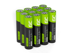 12x akumlátory AAA R3 800mAh Ni-Mh dobíjateľné batérie Green Cell