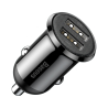 Baseus Grain Pro Auto Nabíjačka 24W, 2x USB 4,8A, čierna, Rýchle nabíjanie telefónu na cestách
