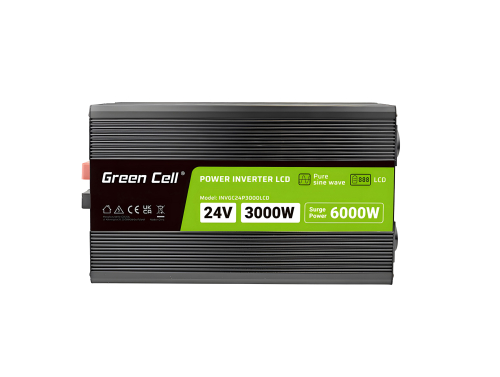 Invertor Green Cell ® 500W / 1000W Čistý sínusový napäťový invertor 12V 230V invertor