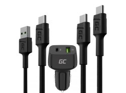 Schnellladekit für Mobiltelefone - 48W USB-C USB-A Ladegerät + 2x 30cm USB-C Kabel