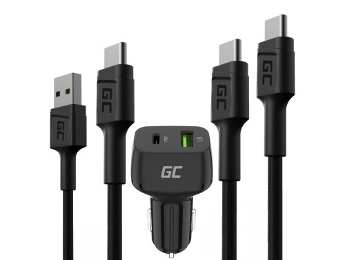 Súprava na rýchle nabíjanie pre mobilné zariadenia – 48W nabíjačka USB-C USB-A + 2x 30 cm USB-C káble