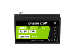 Green Cell CUBE LiFePO4 Batéria 7Ah 12.8V 89.6Wh lítium-železo-fosfát pre UPS, Poplašné systémy, Monitorovanie, Hračky