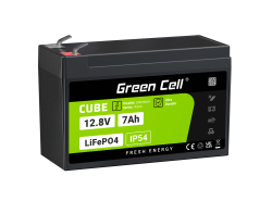 Green Cell CUBE LiFePO4 Batéria 7Ah 12.8V 89.6Wh lítium-železo-fosfát pre UPS, Poplašné systémy, Monitorovanie, Hračky