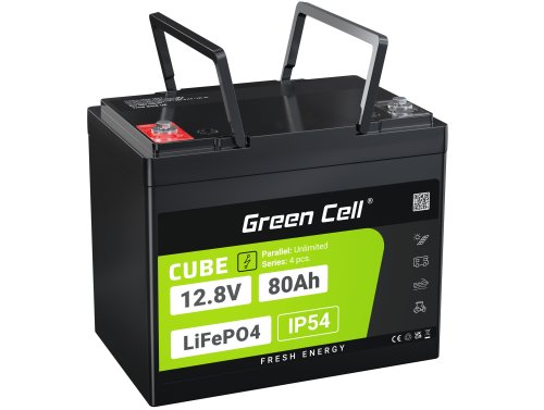 Green Cell CUBE LiFePO4 Batéria 80Ah 12.8V 1024Wh lítium-železo-fosfát pre Karavany, Upratovanie, Kempovanie, Stanovanie