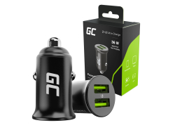 Autonabíjačka USB Green Cell PowerRide Nano36 36W 6A 2x USB-A s rýchlym nabíjaním Ultra Charge pre zásuvky 12V a 24V