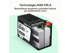 Green Cell CUBE AGM IP54 12V 40Ah akumulátorová bezúdržbový akumulátor kosačka skúter čln Traktorová kosačka