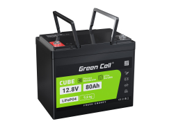 Green Cell® Batéria LiFePO4 80Ah 12.8V 1024Wh lítium-železo-fosfát fotovolta-ický systém karavan čln