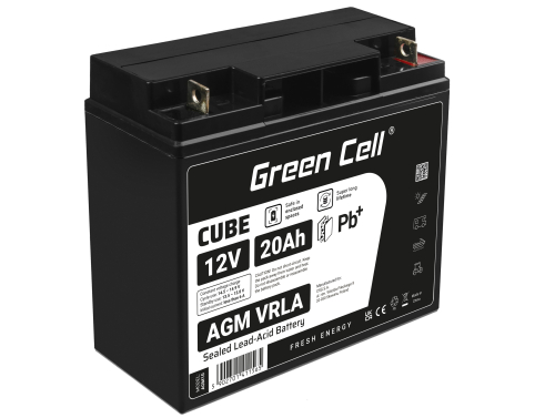 Green Cell® AGM 12V 20Ah akumulátorová bezúdržbový akumulátor kosačka skúter čln Traktorová kosačka