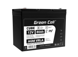 Green Cell® AGM batéria 12V 80Ah VRLA bezúdržbová olovená batéria pre jachtu plachetnicu solárny obytný automobil mobilné domy