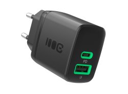 Greencell PowerSource Duo30 Ladegerät USB/USB-C Schwarz Power Adapter 30W Power Delivery
