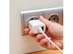 Greencell PowerSource Duo30 Ladegerät USB/USB-C Weiß Power Adapter 30W Power Delivery