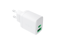 Greencell PowerSource Duo30 Ladegerät USB/USB-C Weiß Power Adapter 30W Power Delivery