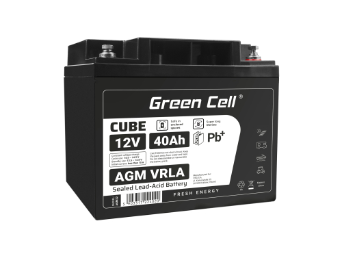 Green Cell® AGM 12V 40Ah akumulátorová bezúdržbový akumulátor kosačka skúter čln Traktorová kosačka