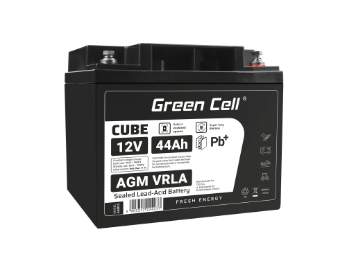 Green Cell® AGM 12V 44Ah akumulátorová bezúdržbový akumulátor kosačka skúter čln Traktorová kosačka