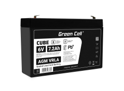 Green Cell® AGM 6V 7.2Ah akumulátorová bezúdržbový akumulátor hračky Výstražné systémy hračkárske vozidlo